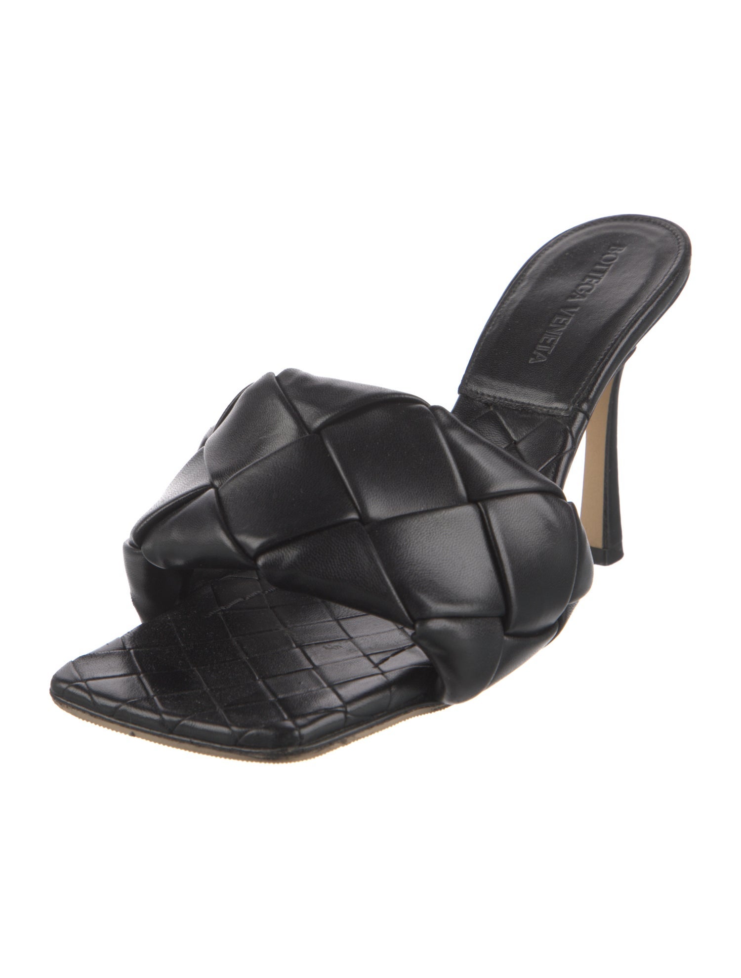 Bottega Veneta Intrecciato Weave Leather Slides