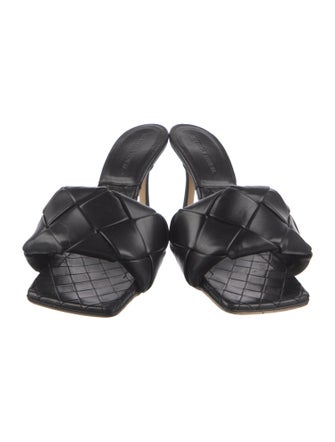 Bottega Veneta Intrecciato Weave Leather Slides