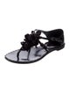 Bottega Veneta Patent Leather T-Strap Sandals