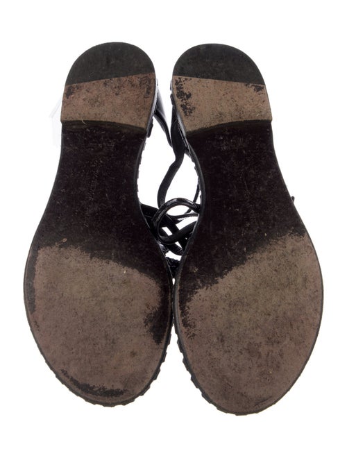 Bottega Veneta Patent Leather T-Strap Sandals