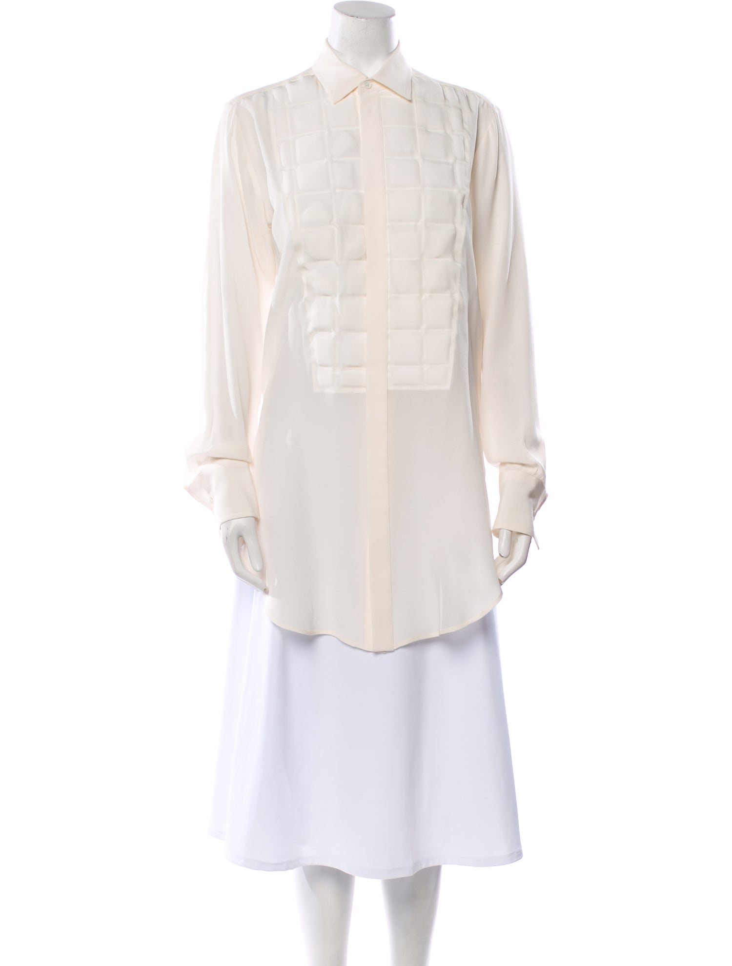 Bottega Veneta Silk Long Sleeve Tunic