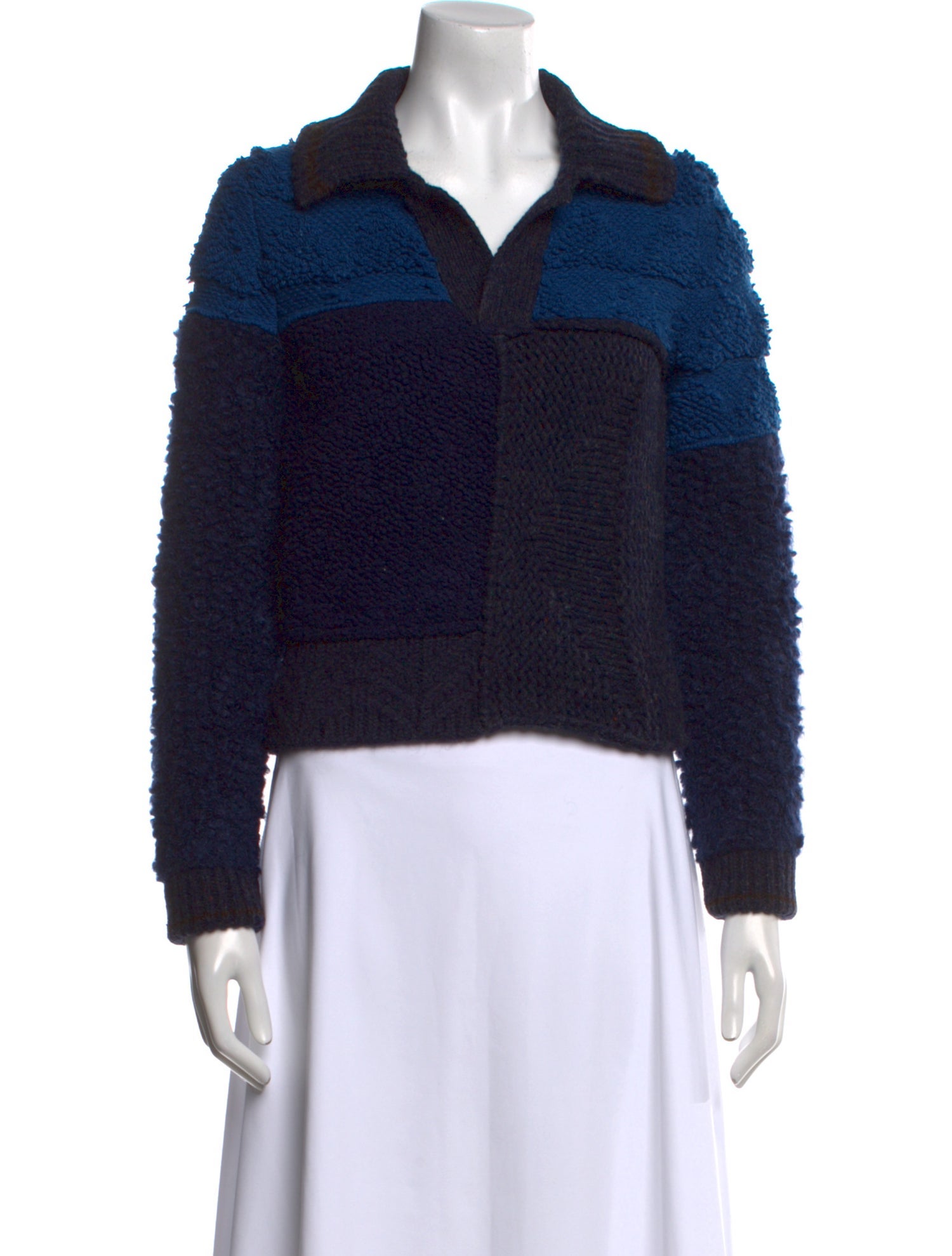 Bottega Veneta Wool Colorblock Pattern Sweater