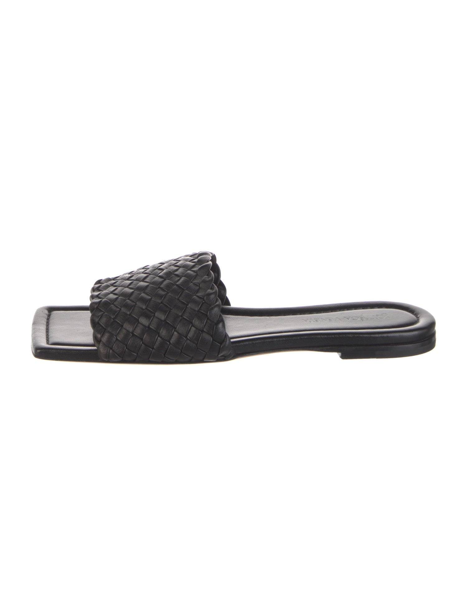 Bottega Veneta Intrecciato Weave Leather Slides
