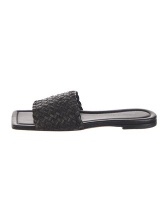 Bottega Veneta Intrecciato Weave Leather Slides
