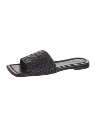 Bottega Veneta Intrecciato Weave Leather Slides