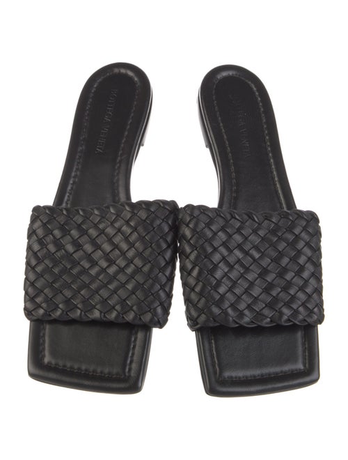 Bottega Veneta Intrecciato Weave Leather Slides