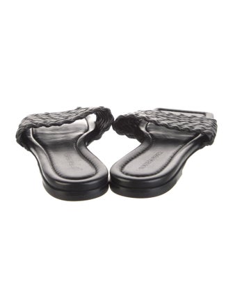 Bottega Veneta Intrecciato Weave Leather Slides