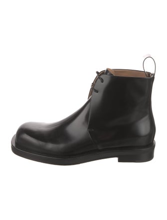 Bottega Veneta Patent Leather Lace-Up Boots