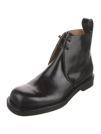 Bottega Veneta Patent Leather Lace-Up Boots