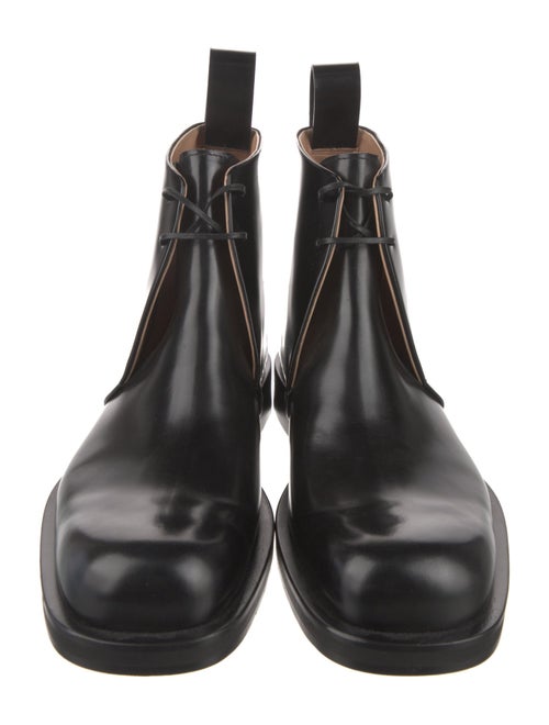 Bottega Veneta Patent Leather Lace-Up Boots