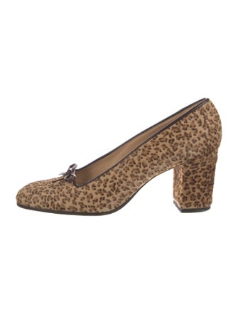 Bottega Veneta Ponyhair Animal Print Pumps