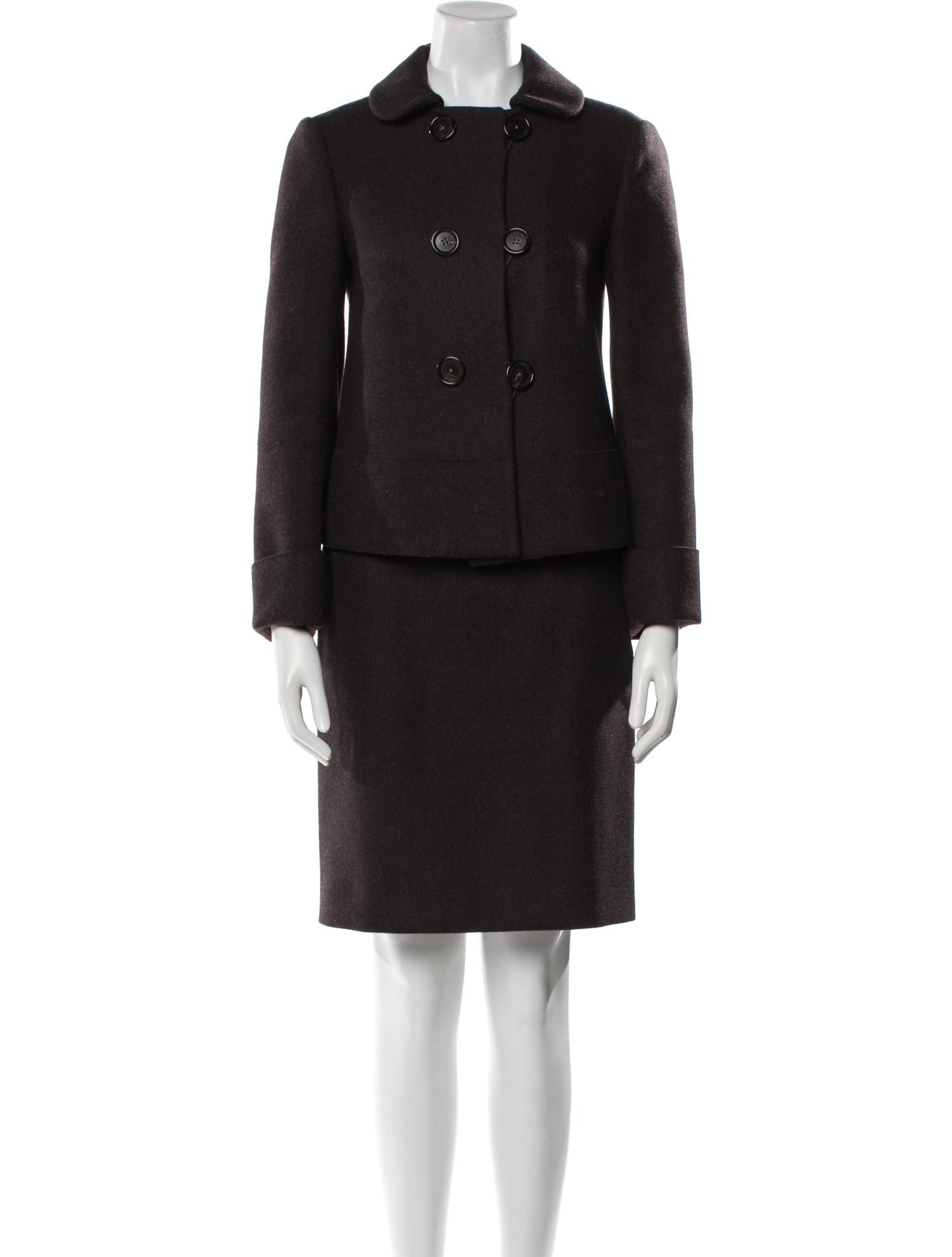 Bottega Veneta Vintage Virgin Wool Skirt Set