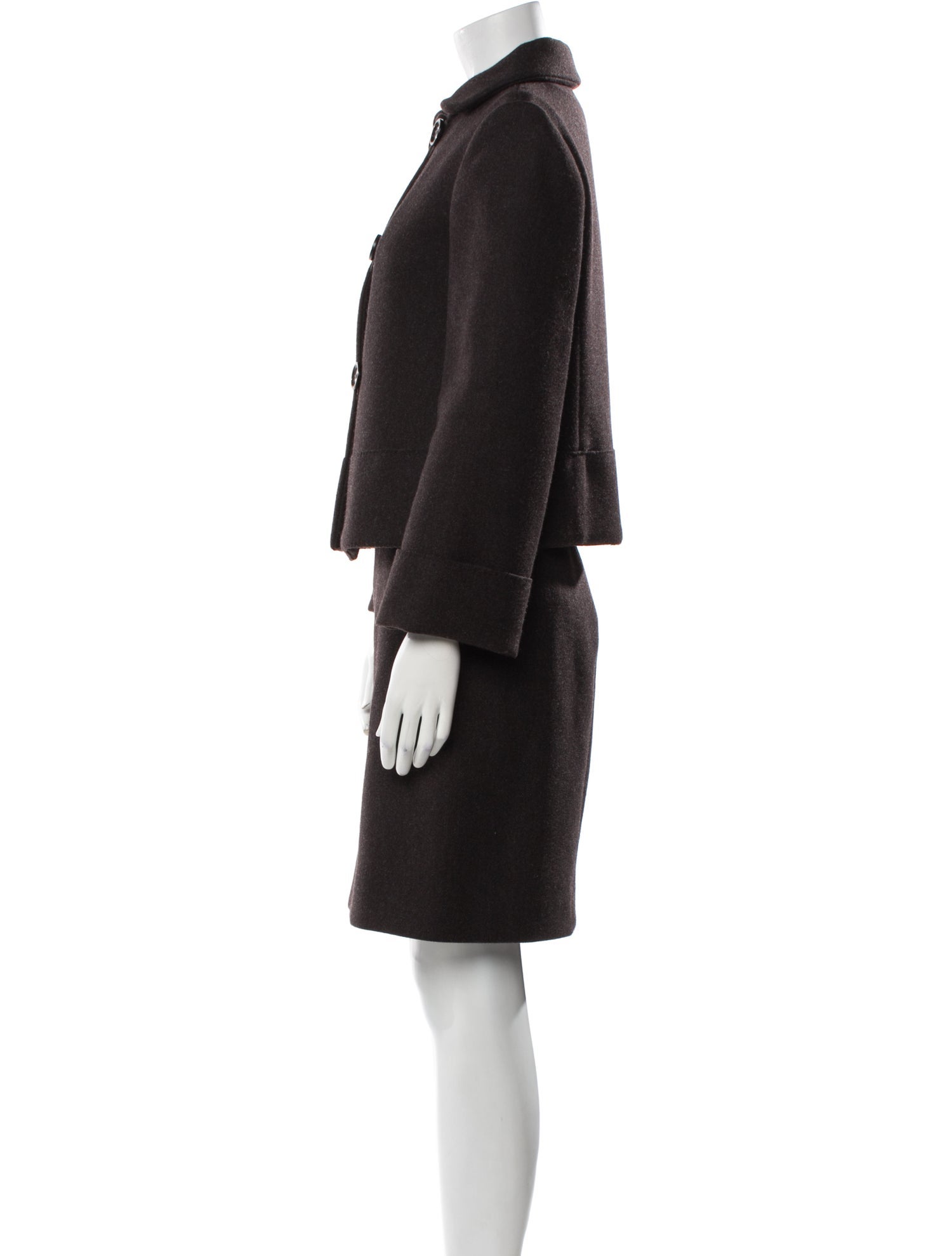 Bottega Veneta Vintage Virgin Wool Skirt Set