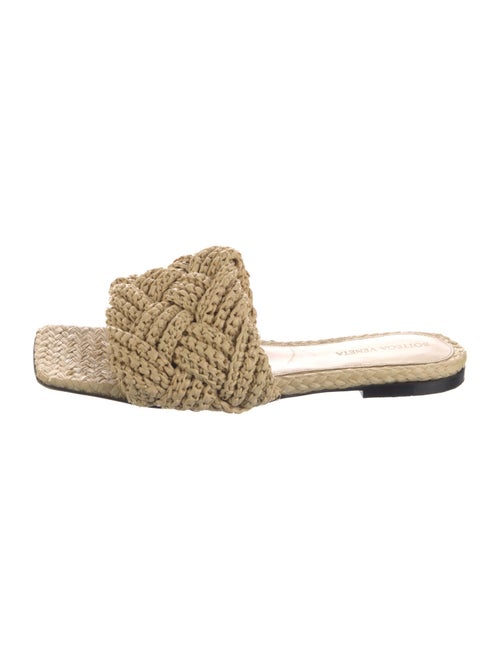 Bottega Veneta Intrecciato Weave Raffia Slides