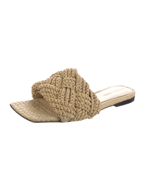 Bottega Veneta Intrecciato Weave Raffia Slides