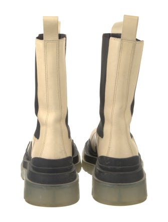 Bottega Veneta Leather Colorblock Pattern Chelsea Boots