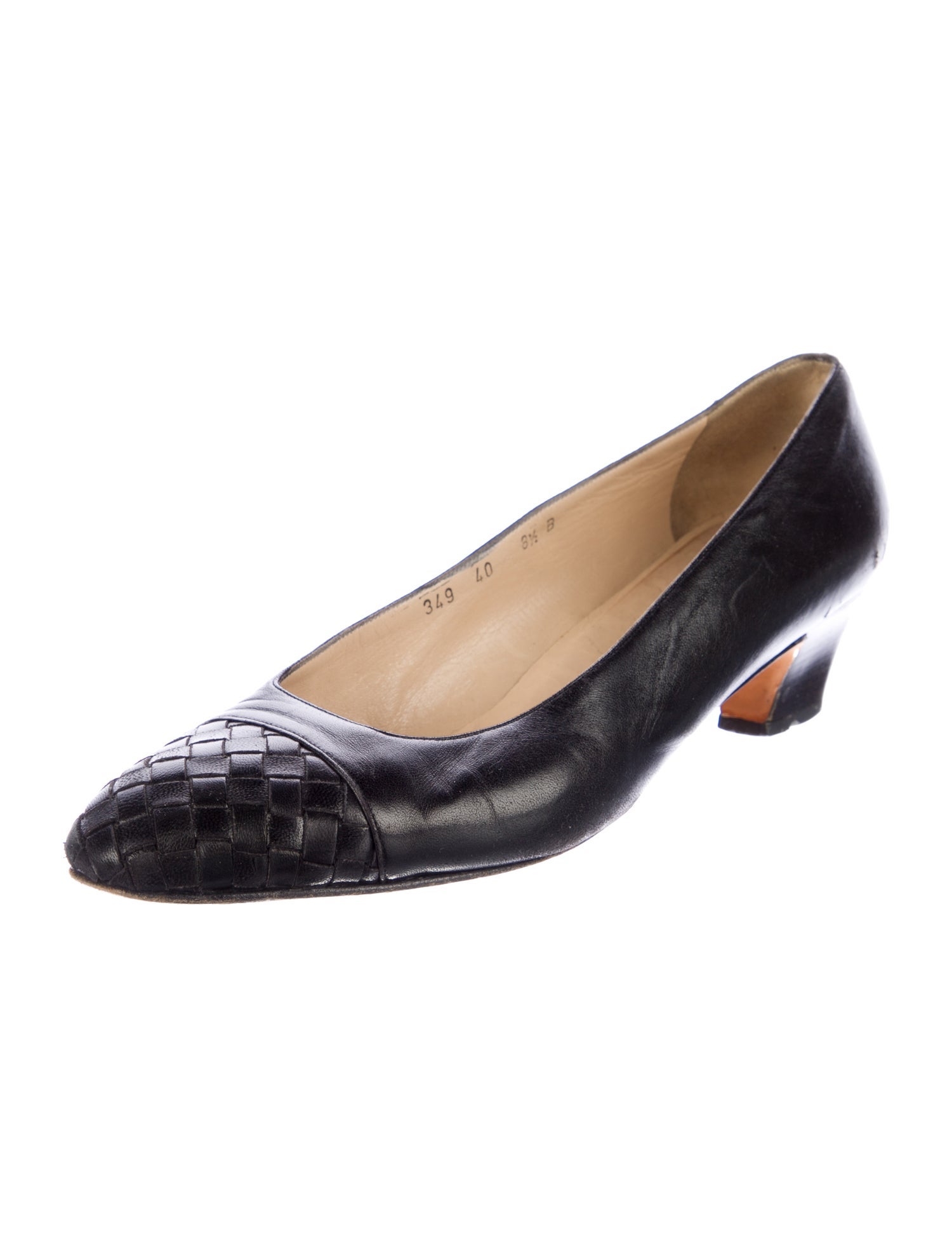 Bottega Veneta Intrecciato Weave Leather Pumps