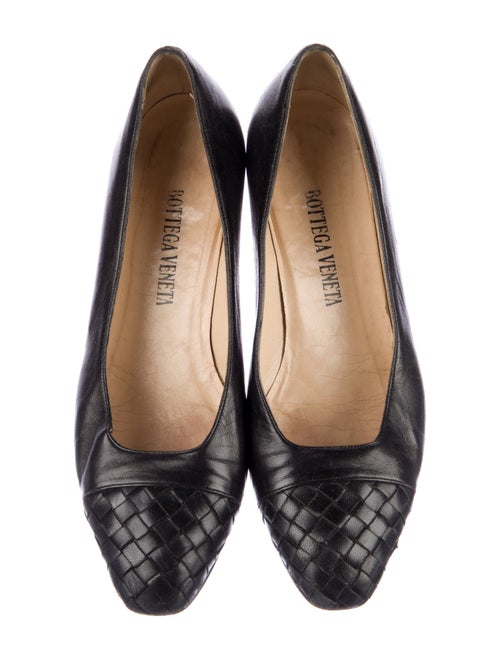 Bottega Veneta Intrecciato Weave Leather Pumps