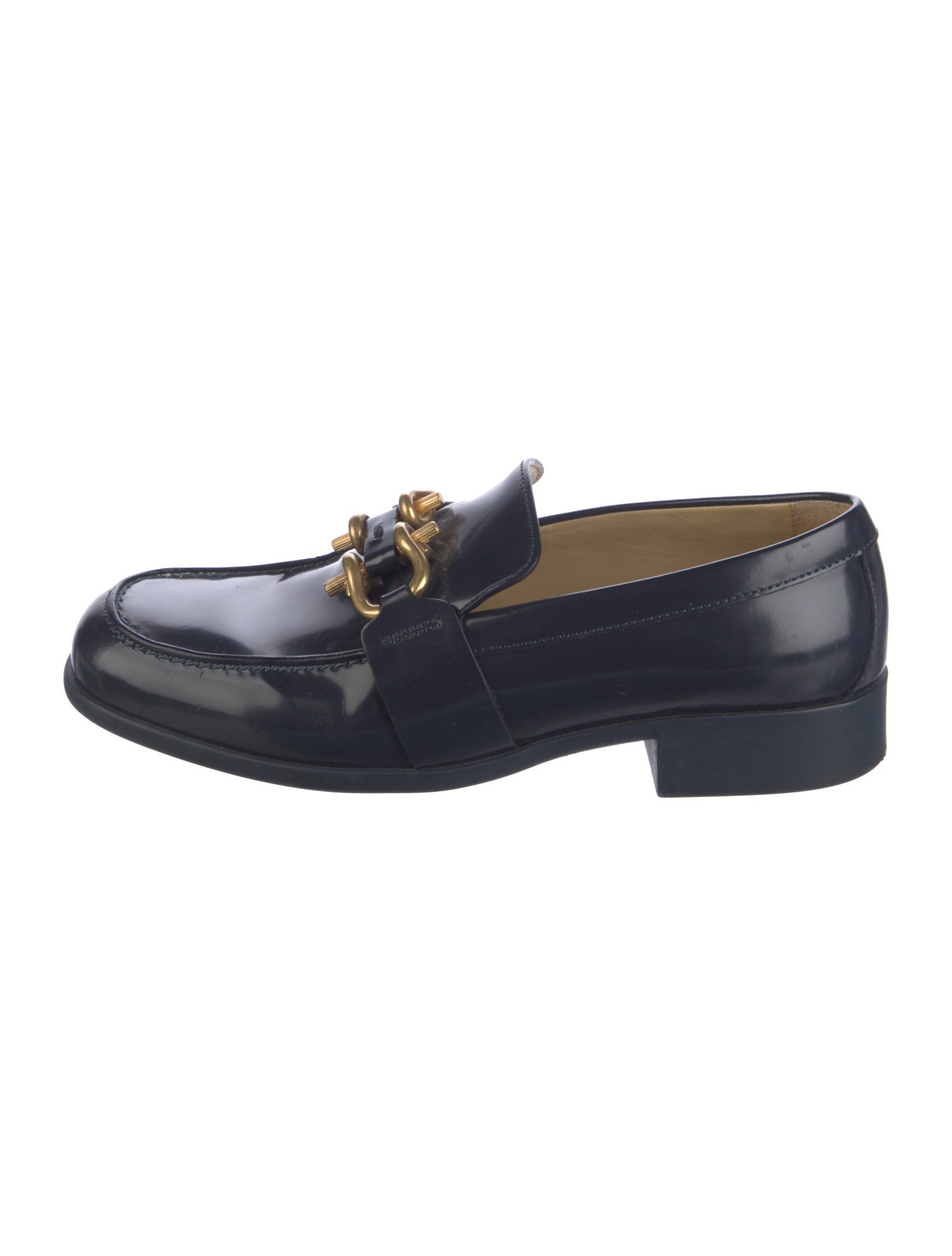 Bottega Veneta Horsebit Accent Patent Leather Loafers