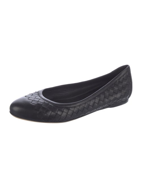 Bottega Veneta Intrecciato Weave Leather Ballet Flats
