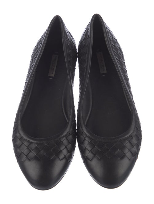 Bottega Veneta Intrecciato Weave Leather Ballet Flats