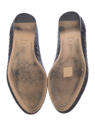 Bottega Veneta Intrecciato Weave Leather Ballet Flats