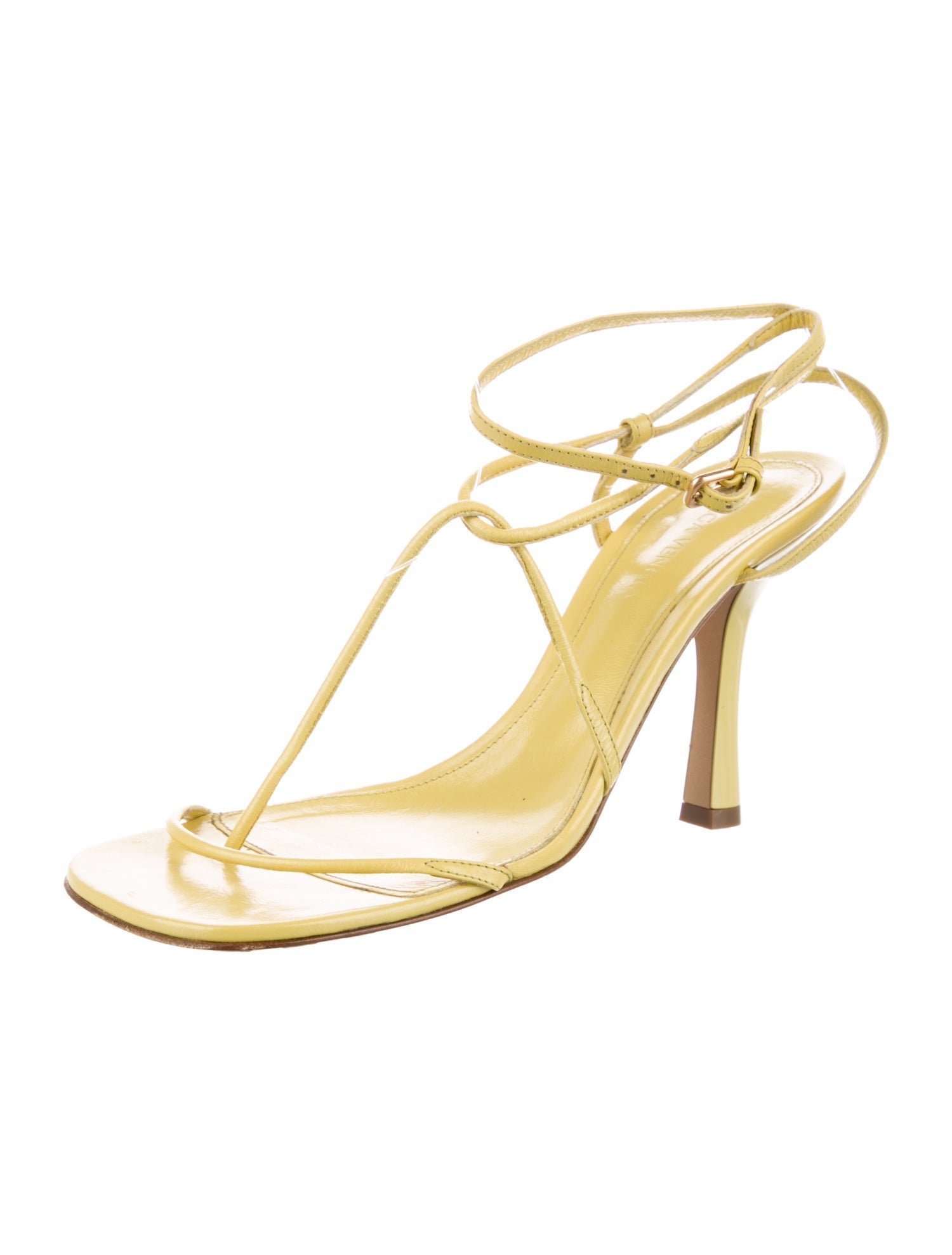 Bottega Veneta Leather T-Strap Sandals