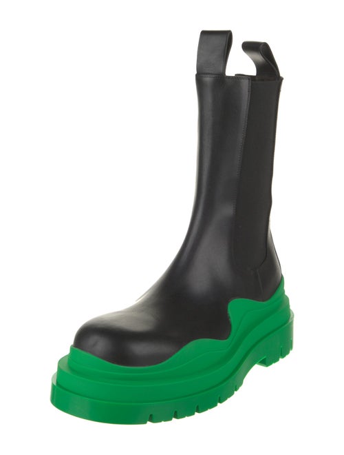 Bottega Veneta Leather Colorblock Pattern Chelsea Boots