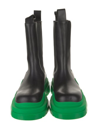 Bottega Veneta Leather Colorblock Pattern Chelsea Boots