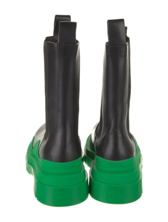 Bottega Veneta Leather Colorblock Pattern Chelsea Boots