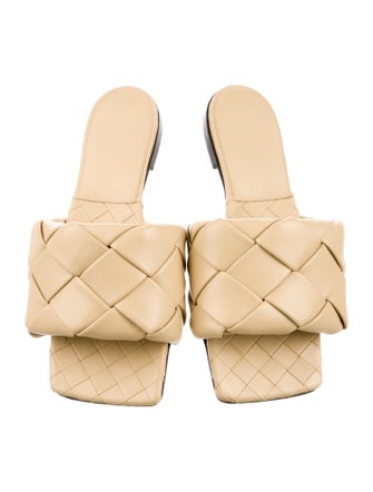 Bottega Veneta Intrecciato Weave Leather Slides
