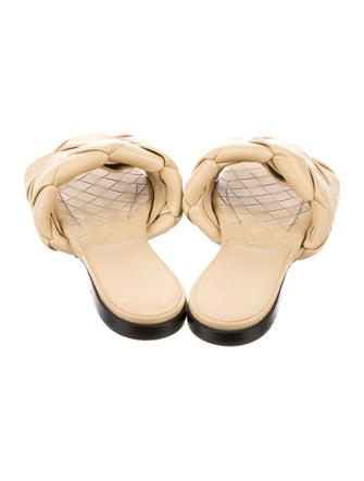 Bottega Veneta Intrecciato Weave Leather Slides