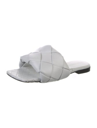 Bottega Veneta Intrecciato Weave Leather Slides
