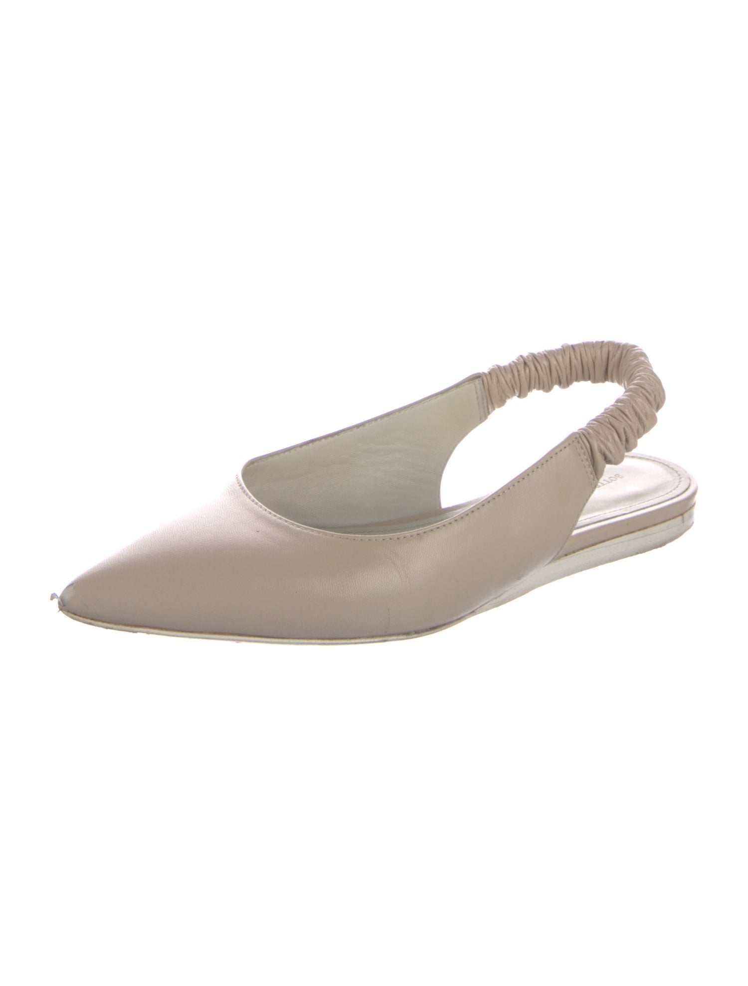 Bottega Veneta Leather Slingback Flats