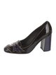 Bottega Veneta Intrecciato Weave Patent Leather Pumps