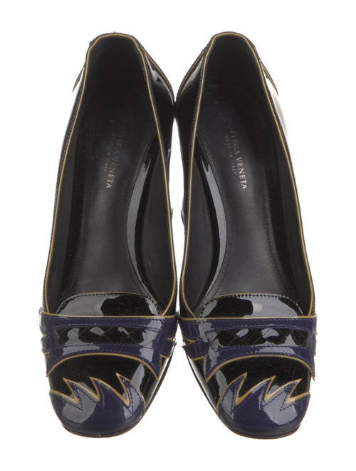 Bottega Veneta Intrecciato Weave Patent Leather Pumps