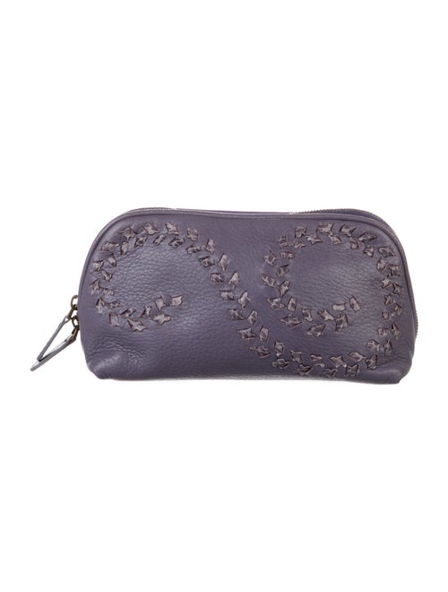 Bottega Veneta Bottega Veneta Purple Leather Cosmetic Bag
