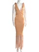 Bottega Veneta V-Neck Long Dress