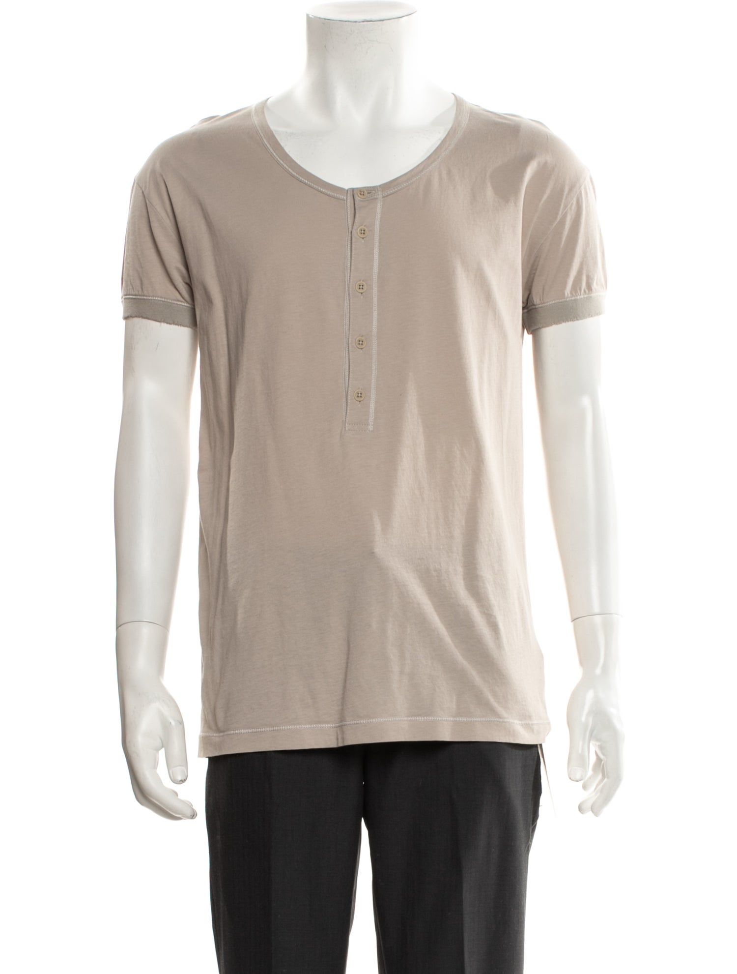 Bottega Veneta Scoop Neck Short Sleeve Henley