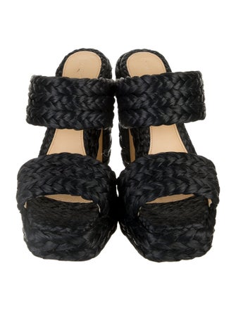 Bottega Veneta Intrecciato Weave Straw Slides