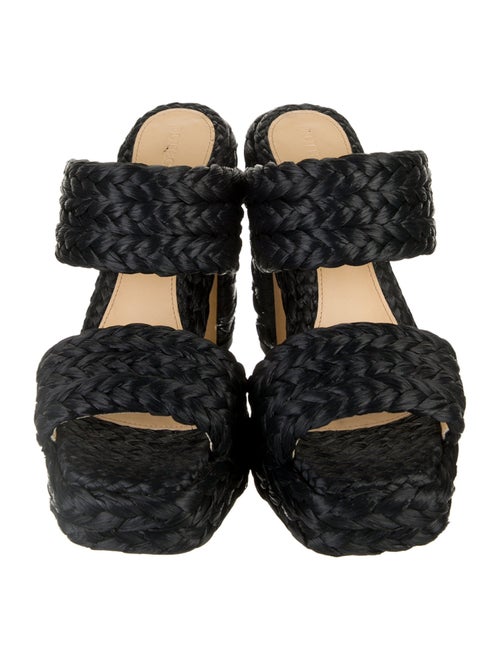 Bottega Veneta Intrecciato Weave Straw Slides