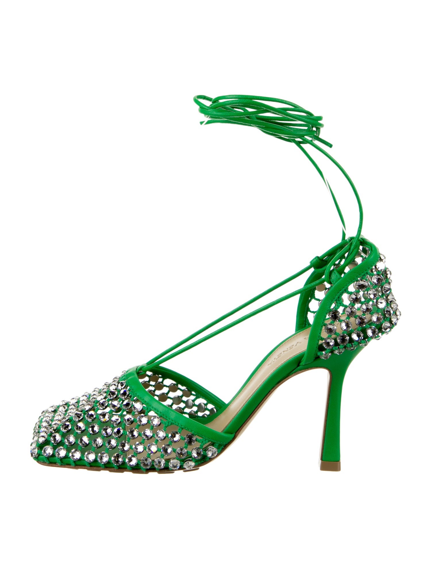 Bottega Veneta Mesh Printed Slingback Pumps
