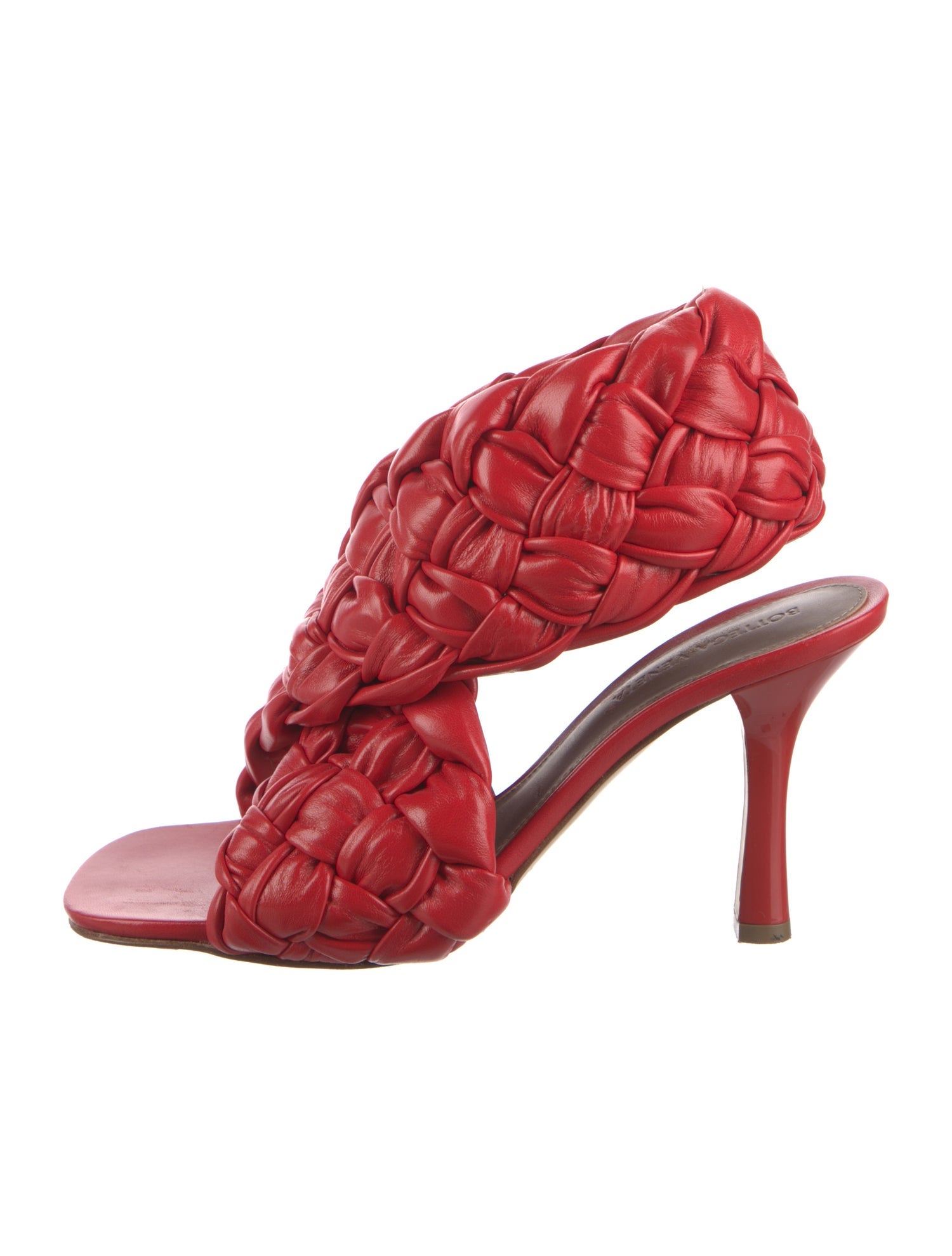 Bottega Veneta Intrecciato Weave Leather Gladiator Sandals