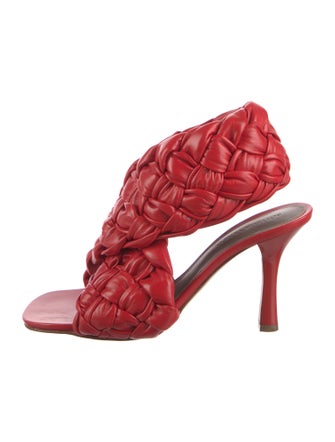 Bottega Veneta Intrecciato Weave Leather Gladiator Sandals