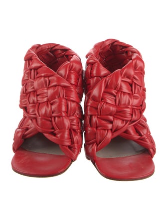 Bottega Veneta Intrecciato Weave Leather Gladiator Sandals