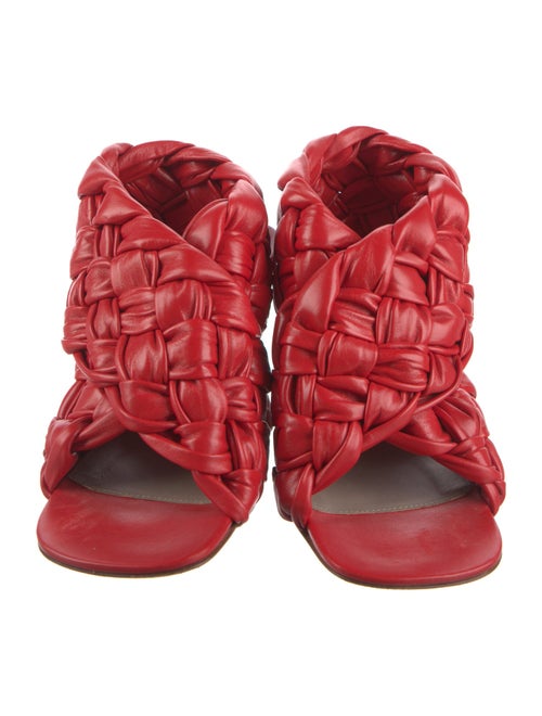 Bottega Veneta Intrecciato Weave Leather Gladiator Sandals