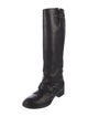 Bottega Veneta Intrecciato Weave Leather Riding Boots