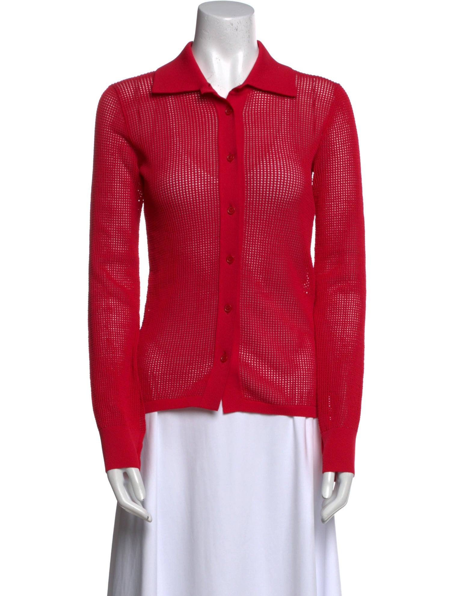 Bottega Veneta Long Sleeve Button-Up Top