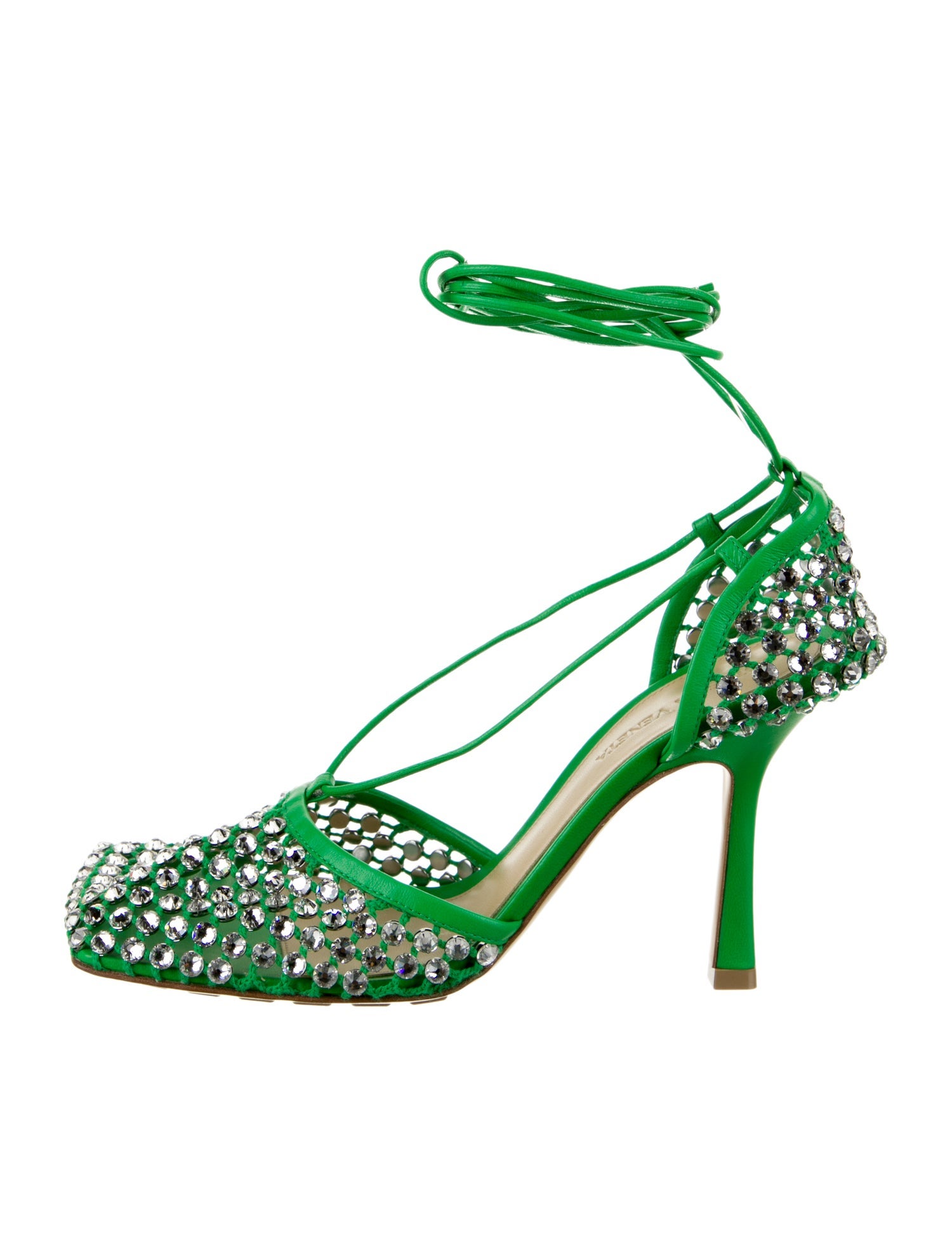 Bottega Veneta Mesh Printed Slingback Pumps