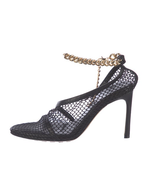 Bottega Veneta Mesh Chain-Link Accents Slingback Pumps